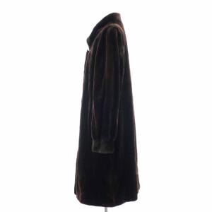 SAGA MINK 銀サガ NAKAMURA FUR シェアードダークミンク コート 9-11 ブラウン