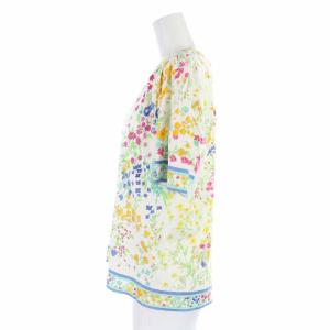 LEONARD FASHION カットソー コットン 花柄 半袖 L マルチカラー