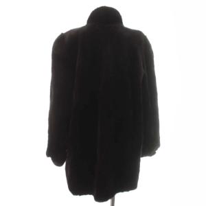 SAGA MINK 銀サガ Belle Vison ミンクファー コート ハーフ 毛皮 アウター 13 ダークブラウン