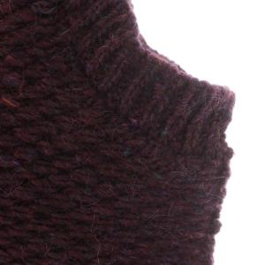 Frank Leder ベスト ニット プルオーバー Vネック ウール M ワインレッド