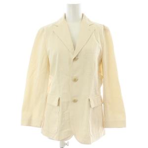 RALPH LAUREN セットアップ上下 テーラードジャケット シングル テーパードパンツ スラックス ジップフライ 薄手 9 11 M L アイボリー