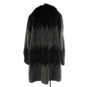 SAGA MINK 銀サガ 毛皮コート ロング丈 ミンクファー アウター F グレー