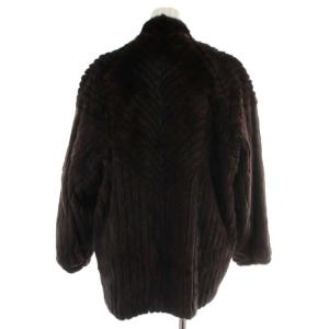 SAGA MINK 銀サガ 毛皮コート ミドル丈 ミンクファー アウター F 茶 ブラウン