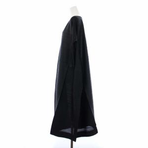 PLEATS PLEASE ISSEY MIYAKE ワンピース 横プリーツ サイドボタン 変形 1 黒