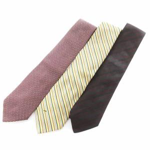 HERMES VALENTINO ヴァレンティノ YVES SAINT LAURENT イヴサンローラン ネクタイ 3本 セット まとめ売り