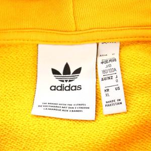 adidas Originals TREFOIL トレフォイル パーカー プルオーバー ロゴ XL 黄 イエロー GD9923