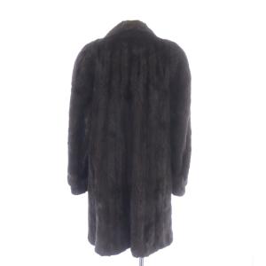 SAGA MINK 銀サガ ファーコート ミンクファー ロング ラウンドカラー ダークブラウン