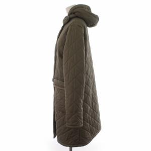 MACKINTOSH スコットランド SCOTLAND キルティングコート フード 裏ボア ミドル 38 M カーキ
