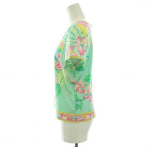 LEONARD fashion カットソー Tシャツ 花柄 フラワープリント 半袖 L マルチカラー
