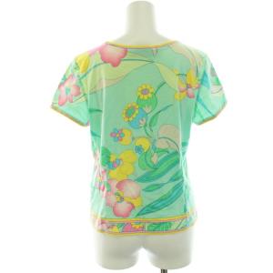LEONARD fashion カットソー Tシャツ 花柄 フラワープリント 半袖 L マルチカラー
