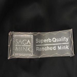 SAGA MINK 毛皮 コート 銀サガ ハーフコート ブラックミンク シェアード 11号 黒 ブラック