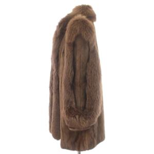 SAGA MINK 金サガ FUR STAR ミンクファーコート ハーフ ショールカラー F ブラウン