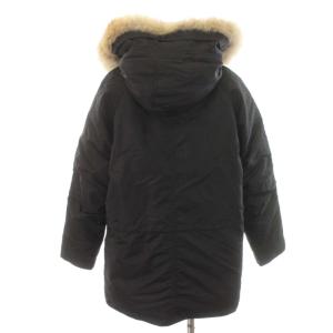 RALPH LAUREN ダウンコート ダウンジャケット ハーフ フード リアルファー アウター 11 L 黒 ブラック