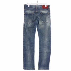 DOLCE&GABBANA デニムパンツ ジーンズ ロング USED加工 44 XS 紺 ネイビー