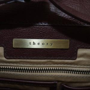 Theory ハンドバッグ レザー 牛革 茶 ブラウン