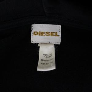 DIESEL パーカー スウェット トレーナー 長袖 ジップアップ ロゴ プリント S 黒 ブラック