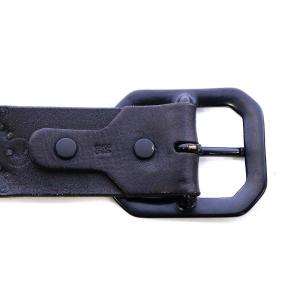 HTC ベルト スタッズ レザー 85cm 34インチ ダークグレー