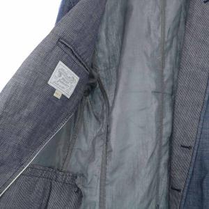 DIESEL デニムジャケット テーラードジャケット コットン ストライプ S 青 ブルー