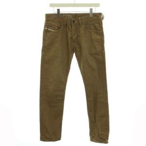 ベルザー BELTHER デニムパンツ ジーンズ ボタンフライ ダメージ加工 W30 M 茶 ブラウン