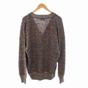 MISSONI カーディガン ニット ウール Vネック 長袖 50 L マルチカラー