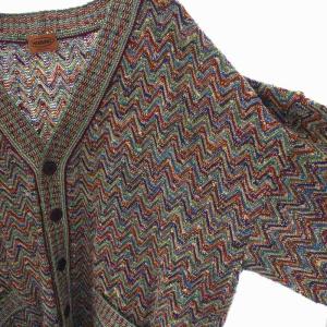 MISSONI カーディガン ニット ウール Vネック 長袖 50 L マルチカラー
