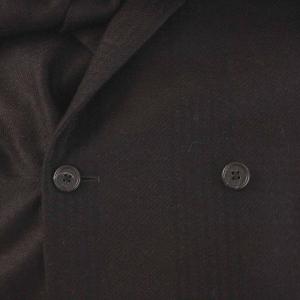 GIANNI VERSACE ダブル テーラード ジャケット サイドベンツ アルパカ アウター 52 XL 赤 茶 黒