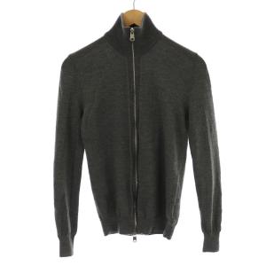 ドライバーズニット カーディガン 長袖 ジップアップ ハイネック ウール XXS グレー 8H3420210016 GY09