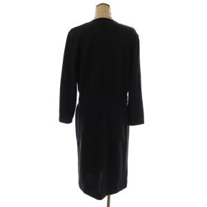 ROBERTA DI CAMERINO スタンドカラーワンピース L ブラック