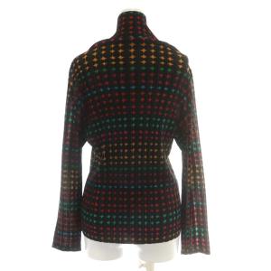 PLEATS PLEASE ISSEY MIYAKE PP91-FK332 19SS リブプリーツ ネオンサインデザインタートルネックカットソー 総柄 黒