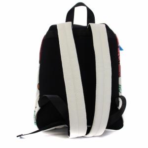 EMPORIO ARMANI EA7 フローラル モチーフ バックパック リュック デイパック パイソン型押し レザー 白 ホワイト オレンジ 8P813