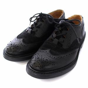 Tricker's TOMORROWLAND 別注 ビジネスシューズ ウイングチップ スエード レザー 7.5 ブラック