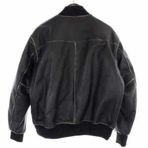 UNITED ARROWS ＆SONS SHEEP VARSITY JACKET レザージャケット シープスキン 羊革 ブラック