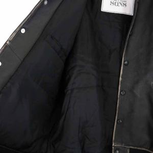 UNITED ARROWS ＆SONS SHEEP VARSITY JACKET レザージャケット シープスキン 羊革 ブラック