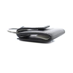 HUNTING WORLD キーリング キーホルダー ロゴ レザー 黒 ブラック シルバー AD OF