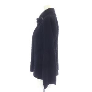 ARMANI COLLEZIONI カーディガン ニット 長袖 水玉 ドット カシミヤ混 38 S 黒 ブラック