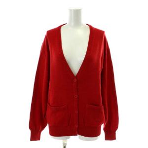 スポーツ SPORTS カーディガン ニット ウール M 赤 レッド