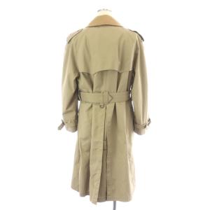Brooks Brothers ステンカラーコート トレンチコート シングル ロング ベルト ライナー付き ウール 38 M ベージュ