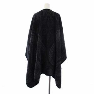 ETRO ロングカーディガン ポンチョ アウター ペイズリー柄 カシミヤ混 グレー