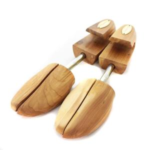 シューキーパー シューツリー ゴールド金具 ロゴプレート M 茶 ブラウン