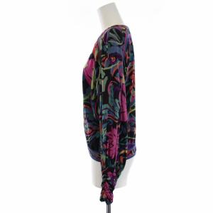 LEONARD カットソー 長袖 総柄 ウール シルク M マルチカラー