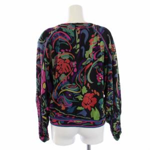 LEONARD カットソー 長袖 総柄 ウール シルク M マルチカラー