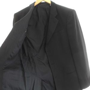 ARMANI COLLEZIONI スーツ セットアップ パンツ ジャケット サイドベンツ 50 L相当 黒 ブラック