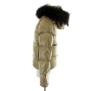 DUVETICA アダラ Adhara ダウンジャケット ラクーンファー フード アウター 36 S ベージュ D03004MFG-1035R