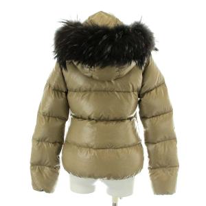 DUVETICA アダラ Adhara ダウンジャケット ラクーンファー フード アウター 36 S ベージュ D03004MFG-1035R