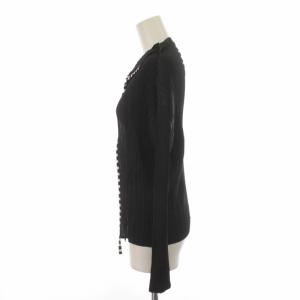 PLEATS PLEASE ISSEY MIYAKE イッセイミヤケ カーディガン ボレロ プリーツ ボーダーテープ 長袖 4 ブラック ホワイト