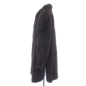 SAGA MINK 銀サガ ファーコート ロング ミンクファー 13 L ダークブラン