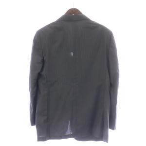 ARMANI COLLEZIONI スーツ セットアップ テーラードジャケット シングル 背抜き スラックス ストライプ 46 グレー