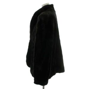 SAGA MINK 銀サガ 毛皮コート ミドル丈 ミンクファー アウター 11 L ダークブラウン