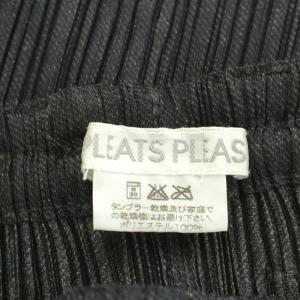 PLEATS PLEASE ISSEY MIYAKE イッセイミヤケ タイトスカート ひざ丈 デニムプリント 3 L グレー