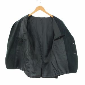 DIESEL テーラードジャケット シングル 2B デニム切替 S 黒 ブラック インディゴ GY09